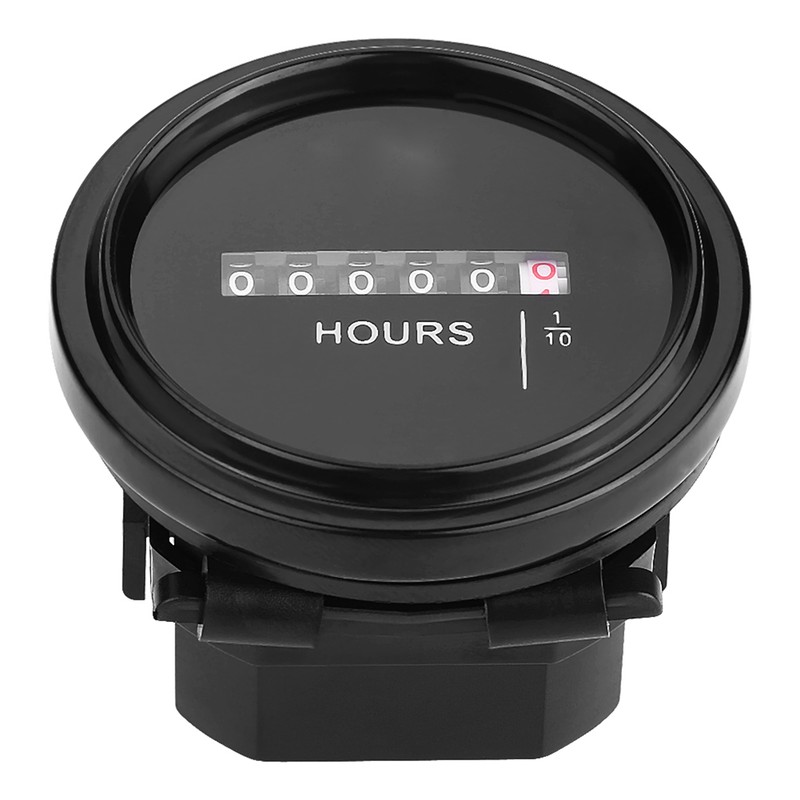 DC 8‑80V Round Mechanical Hour Meter Gauge Timer Hourmeter for