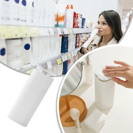 NingMeng Soap Dispenser White Push Down Lotion Pump Bottle Refillable Liquid Dispenser for Home Bathroom Kitchen Laundry