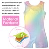 uideazone Girls Rainbow Leotards for Gymnastics Size 7 8 Sparkly