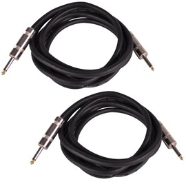 Seismic Audio Q12TW10-2Pack 10-Feet 1/4 to 1/4-Inches Speaker Cable 12-Gauge 2 Conductor, Pair
