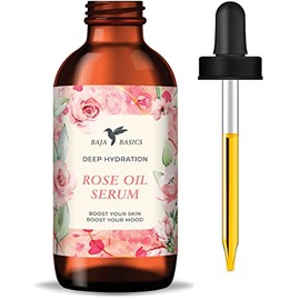 Baja Basics Aceite De Rosa Para El Rostro, Aceite Esencial De Rosa, Suero Facial Y Aceite De Rosa Para Piel, Cabello Y Uas, Hidratante Sin Refinar,...