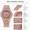 Gold-Tone Crystal-Style Watch for Men – Quartz Date Timepiece for