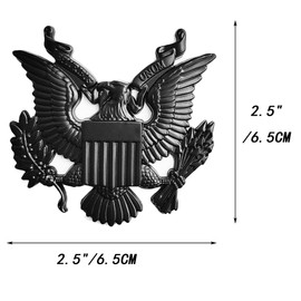 OnlyYou.X US Army Emblem US Military Badge Army Decal Military Sticker for Universal Pickup and Car 1 Piece Metal Black