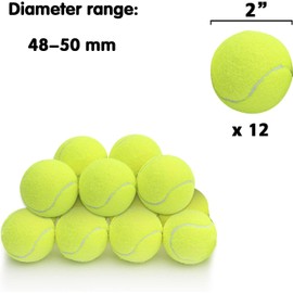 MEKAPLE Mini Tennis Ball 12 Pack for Pet Playing Fecth, 2 inch Dog Training Tennis Balls for Small Size Dogs, Interactive Dogs Playing Balls Fits 2 Inch Automatic Dog Ball Launcher
