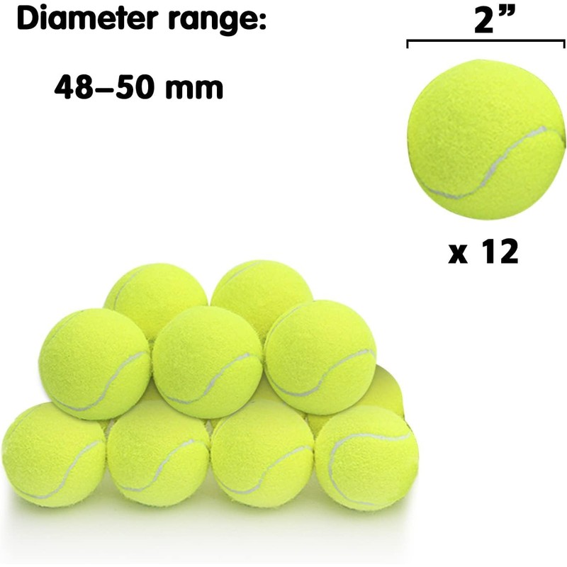 MEKAPLE Mini Tennis Ball 12 Pack for Pet Playing Fecth,