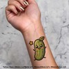 4 x 'Cute Kawaii Pickle' Temporary Tattoos - Water Resistant,