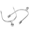 Horse Spurs English Stainless Steel with Roller Ball for Equestrian