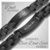 Willis Judd Mens Titanium DAD Bracelet Engraved Best Dad Ever