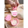 Cute Kitty Cookie Cutter, 4-Piece Cookie Cutter Set with Embossing