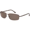 UVカット おしゃれ メンズ サングラス メタル フレーム / ブラウン 7864-02