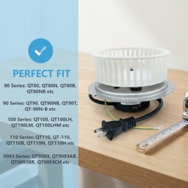 0696b000 Motor Assembly Compatible with Nutone QT-110N-B QT-100L QT-110N QT-110-B QT-90N-B Bathroom Fan Motor & Blower Wheel,Fit for QT100 QT110 QT9093WH QT-80-B Series Fans 100CFM 3.5 Sones