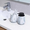 2Pcs Toothbrush Holder for Bathroom - Marble Blue Ceramic Tooth