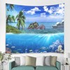 200x150cm Tapestry Scenery Summer Beach Sea View Background Tapestry Home