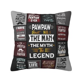 IYUBOFU Christmas Pawpaw Gifts - Xmas Gifts for Pawpaw - Pawpaw Gifts from Grandchildren - Gifts for Pawpaw from Grandkids - Pawpaw Gift - Gift for Pawpaw Throw Pillow Covers 18x18 Inch