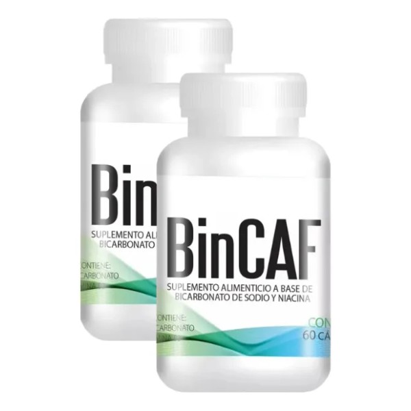 Bincaf 500mg + Niacinamida C/60 Caps Desacaf-2 Pack Sabor Sin