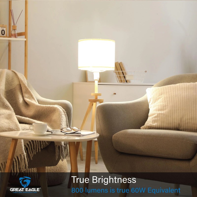 Great Eagle A19 LED Light Bulbs 60 Watt Equivalent -