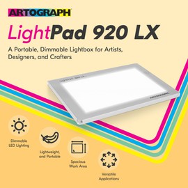 Artograph Thin LED Light Box, 9" x 6" Dimmable Drawing & Tracing Pad, LightPad 920 LX