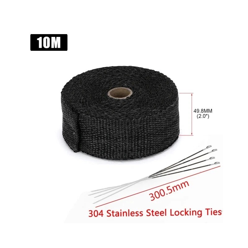 Unbranded Motorcycle Exhaust Thermal Tape Header Pipe Heat Wrap Thermal