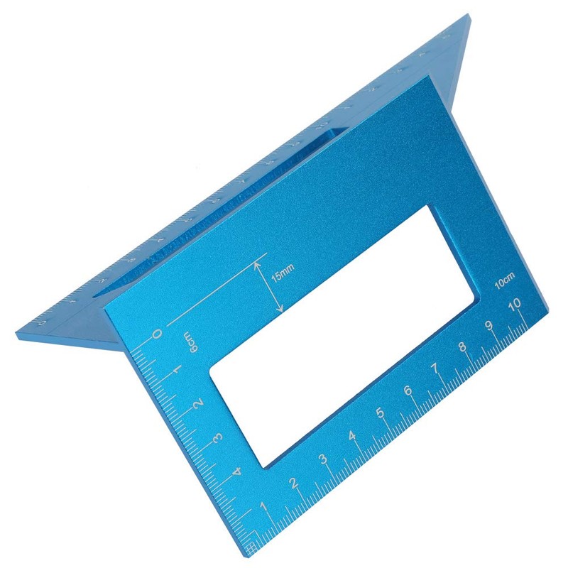 45° and 90° Aluminum Alloy Angle Ruler for Woodworking Precision