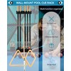 EXTCCT Pool Cue Rack Stick Holder - Wall Mount Billiards