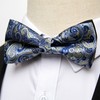 FOSDICK Men's Bow Tie and Cuffed Buttons with Pocket Square