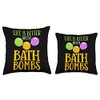 Bath Bombs Making Bathing Bomb Bubble Lavender Throw Pillow