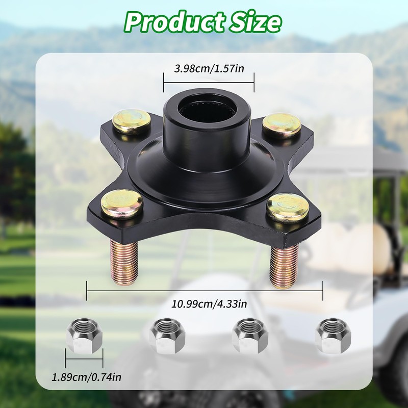 10L0L Golf Cart Rear Wheel Hub Assembly Compatible with Club