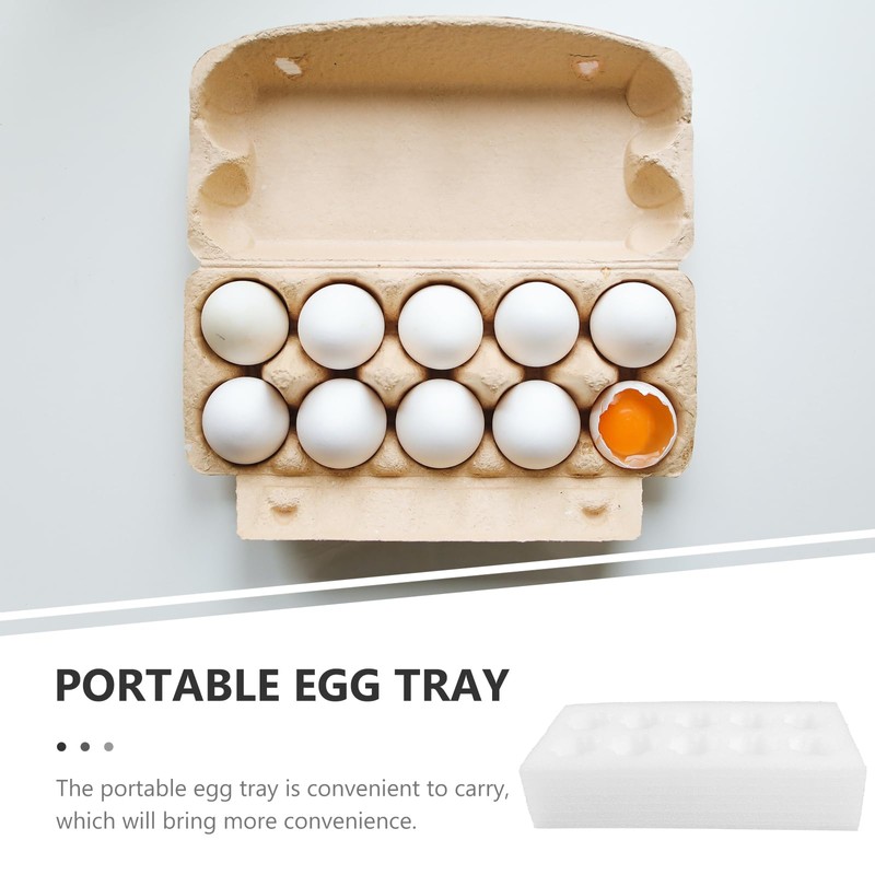 Zerodeko 6 Sets Foam Egg Tray Quail Egg Cartons Shatterproof