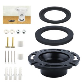 RV Toilet Seal and 3 Inch Floor Flange Kit Fit for 300 310 320 Series RV Toilets, Replaces 385345892 RV toilet flange and 385311652 Base Seal Gasket and 385311658 Flush Ball Seal, 3-in-1 Combo Kit