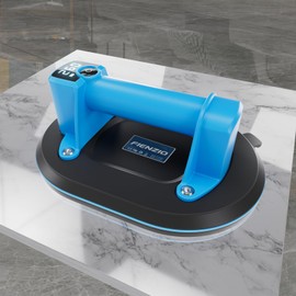Battery Suction Cup – Cordless Vacuum Lifter for Tiles Glass, Marble, 10 in Diameter, 260 KG Suction Power, LCD Display for Suction Power & Battery Level, 4000 mAh Battery, 8h Runtime