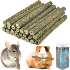 ERKOON 26Pcs Timothy Hay Sticks,Rabbit Chew Toys for Teeth Natural Molar Sticks Rabbits Treats for Bunnies, Chinchilla Guinea Pigs, Gerbil, Hamster