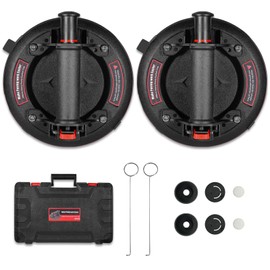 Glass Suction Cups,8"vacuum Cup 662 lbs Load Capacity Powerful Industrial Glass Suction Cups for Lifting Large Glass Tile Granite,Includes Carrying Case(2pack)