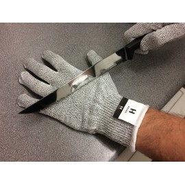 Heska - Cut Resistant Gloves - Grey - High Performance Level 5 Protection - Food Grade - 3 (Medium)