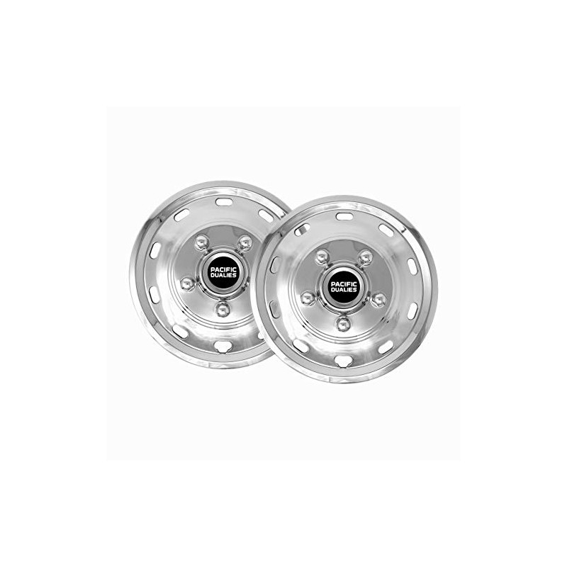 Pacific Dualies Polished 16 Inch 5 Lug Stainless Steel Wheel