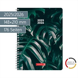 BRUNNEN School Calendar Style 2025/2026 "Monstera" | A5, Plastic