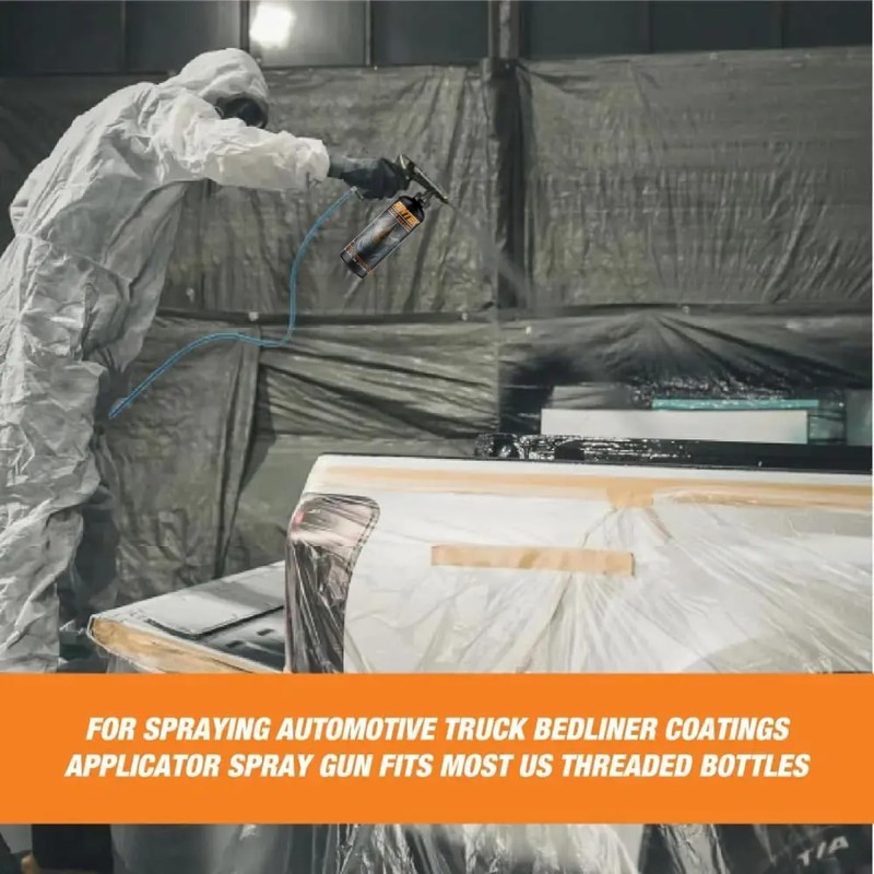 LAUCO Rintek Aplicator Bedliner Spray Gun with Air Regulator Attached