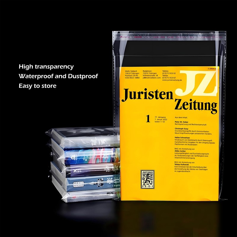 TORISING Magazine Protectors Clear Plastic Magazine Sleeves 80PCS 6.3 X