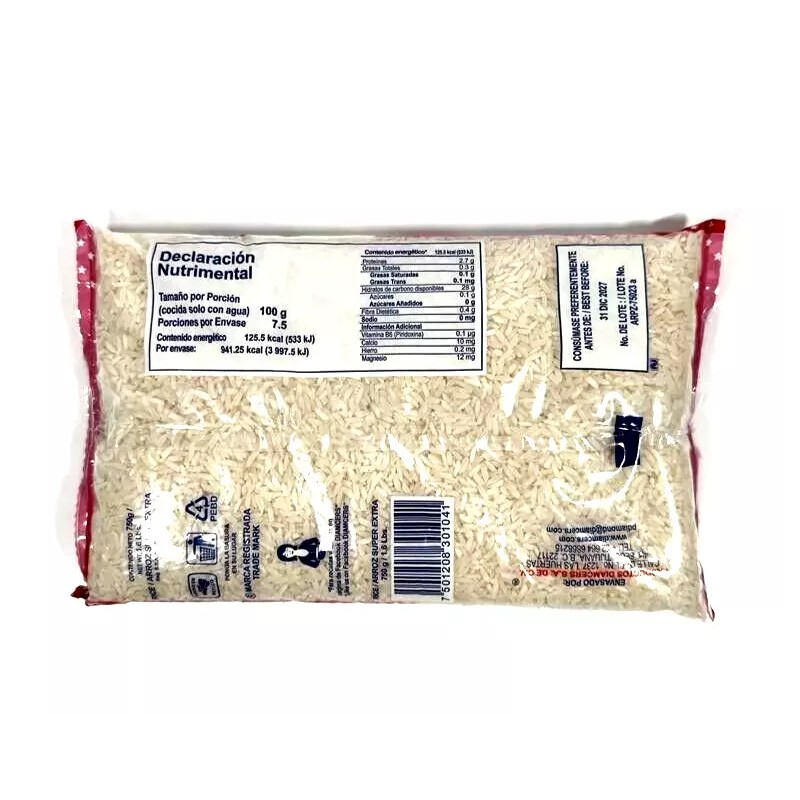 Diamcers 3-Pk Diamcers Arroz Super Extra/ Diamcers White Rice 750g/1.65