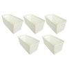 Inomata Chemical Storage Baskets, Stock Baskets, Slim, White, Set of