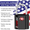 Forge Black 4 Pack TSA Approved Travel Luggage Locks Ultra-Secure
