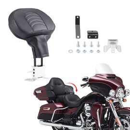 Aferrizu Adjustable Plug-in Driver Backrest Pad, Rider Driver Backrest Compatible with Harley Touring Street Glide Road King Electra Glide Ultra Limited 2009-2025