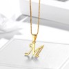 Collares Mujer Inicial Letras Baño Oro 18k Zirconias Color M