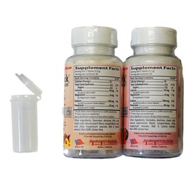 SaltStick FASTCHEWS® Variety 2-Pack - 60 Count Bottles of Peach & Watermelon with Race Ready Tube and Fridge Magnet