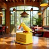 Ghwei Yellow Woodpecker Toothpick Dispenser, Cute Bird Toothpick Dispenser, Bird