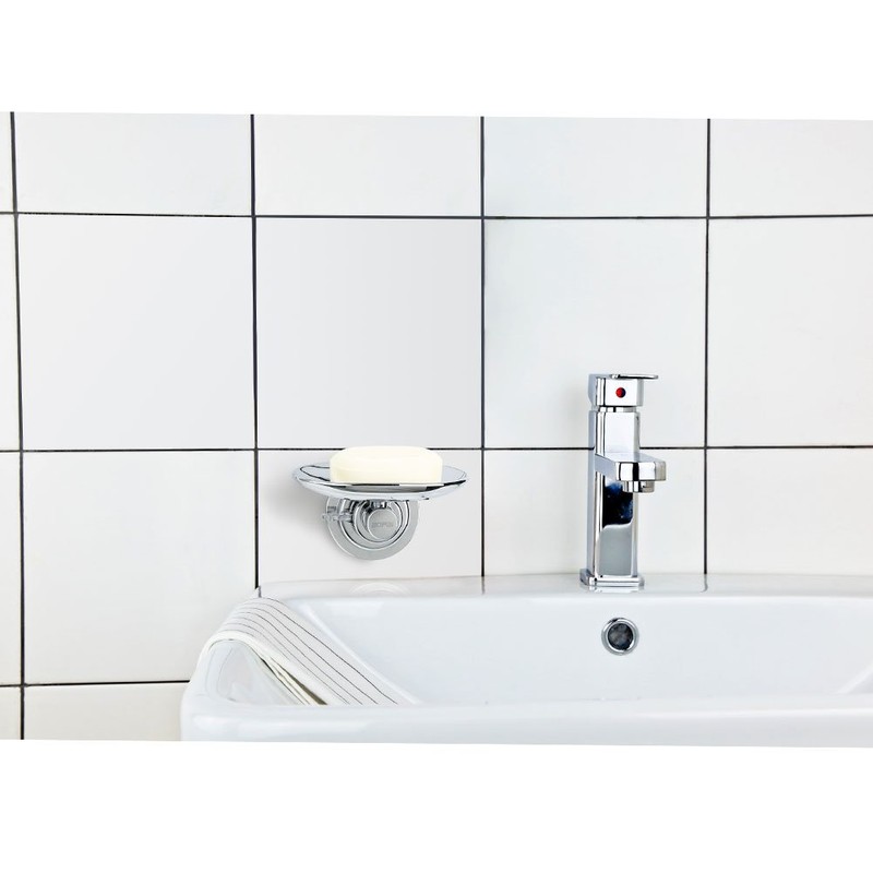 BOPai Elegant Suction Cup Soap Dish for Shower, Powerful Vacuum
