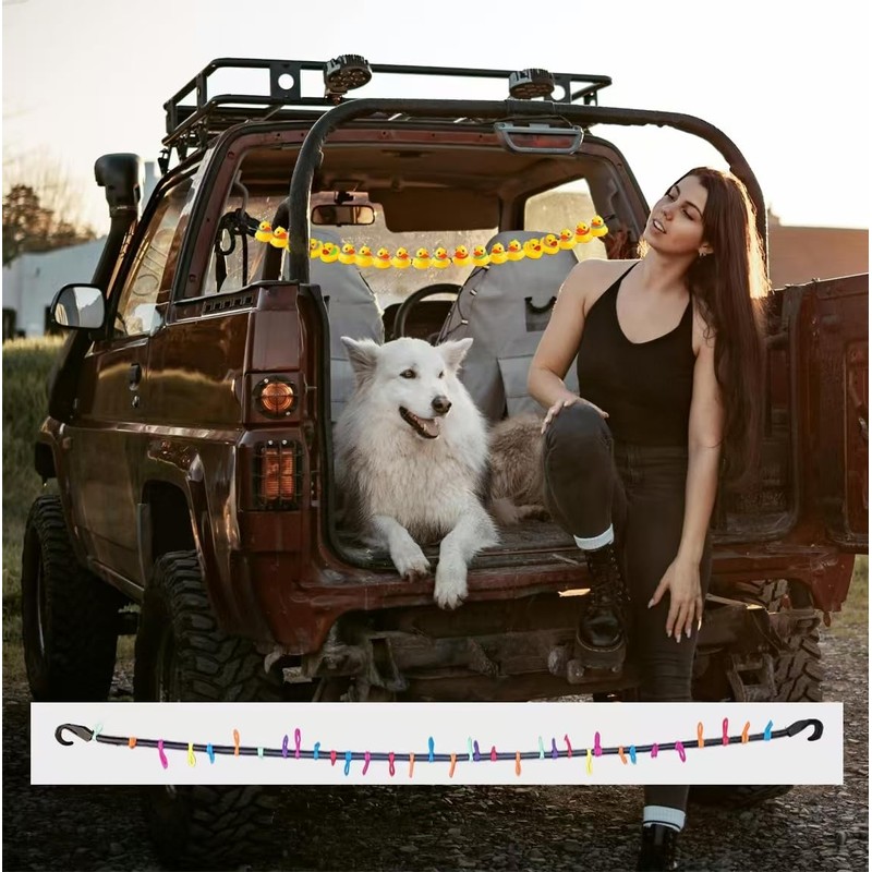 Rubber Duck Holder for Jeep, Elastic Duck Holder with Colorful