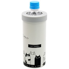 Ceramic Indigo Cat 3 Brothers 3-Way Stainless Steel Bottle, Black, Size: Approx. φ3.0 inches (7.7 cm), H 7.7 inches (19.6 cm), 23175