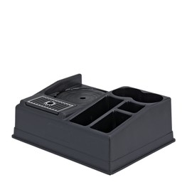 Service Ideas APLR15BL Airpot Stand and Condiment Station, Holds 1 Airpot-5 Condiments, Black Plastic