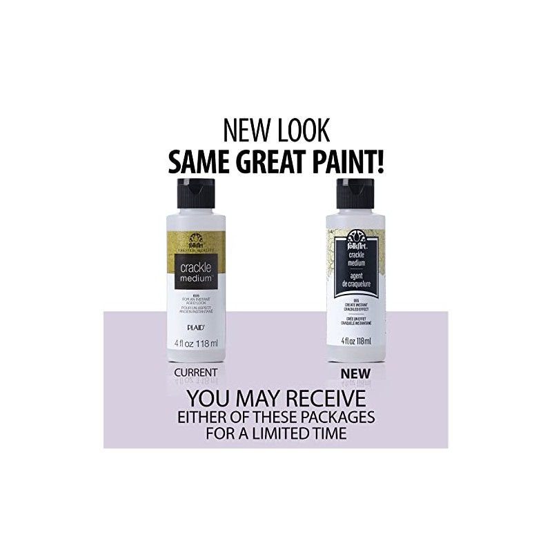 FolkArt Medium (2-Ounce), 694 Crackle, White