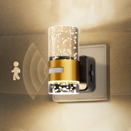 LOHAS-LED Night Light with Motion Sensor, Night Light Socket with 3 Modes (ON/AUTO/OFF), Warm White 3000K, Dimmable Night Lamp 0-100lm, Acrylic Night Light for Hallway, Children, Bedroom, Kitchen